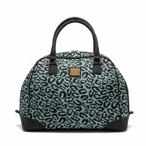 Diane Von Furstenberg weekender travel bag animal print blue